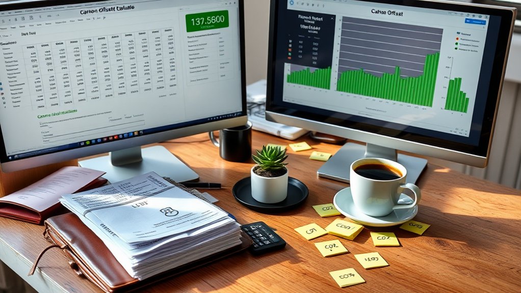tracking carbon offset expenses